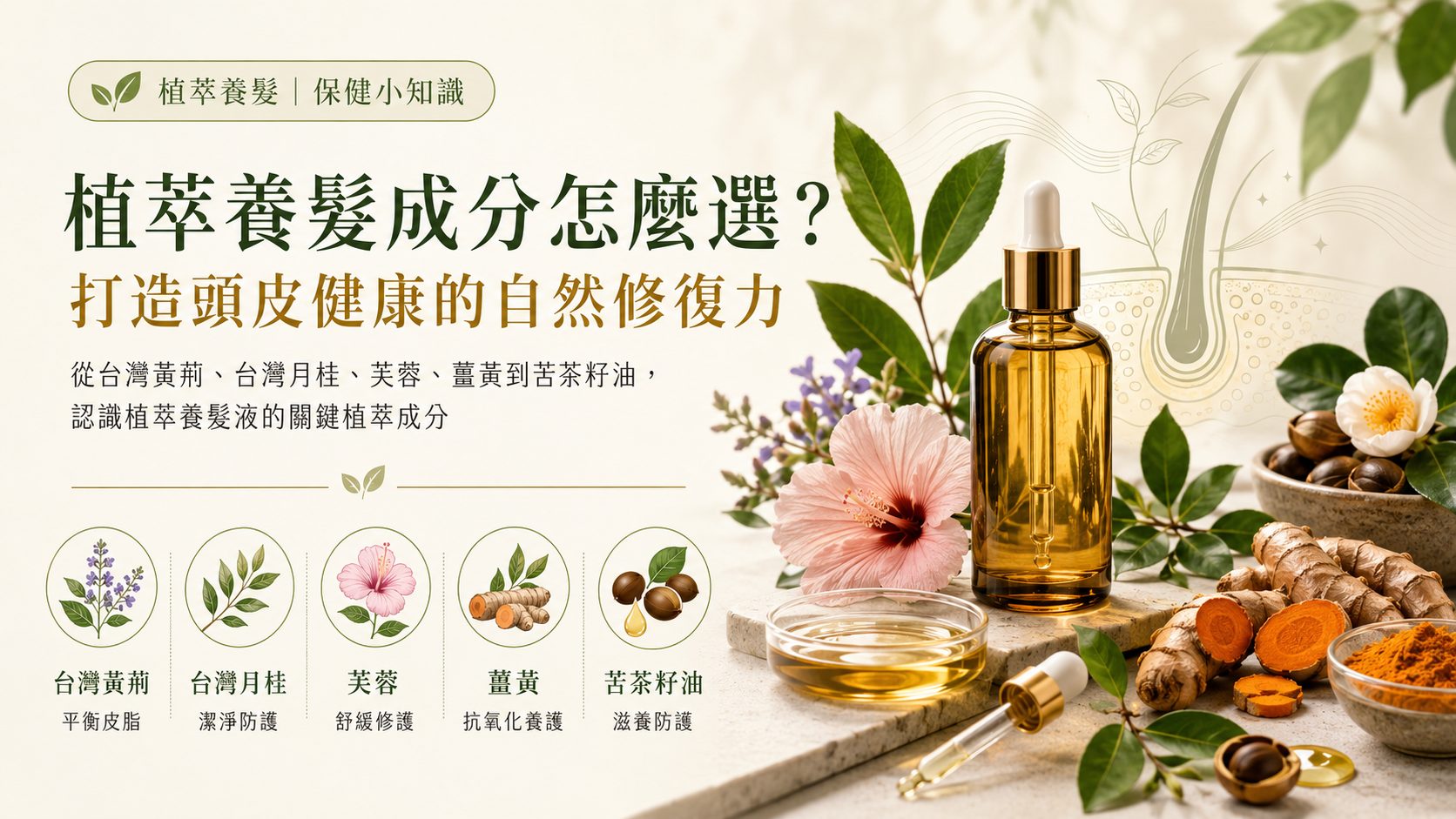 植萃養髮成分與頭皮日常養護說明