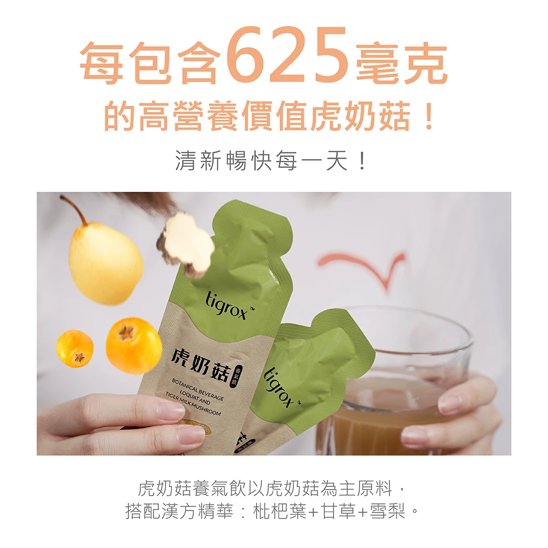 TIGROX 虎奶菇養氣飲 12入 商品說明 11
